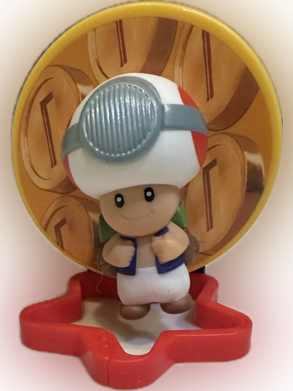 2026 MCDONALDS SUPER MARIO GALAXY MOVIE HAPPY MEAL TOAD TOY BACKPACK BAG CLIP